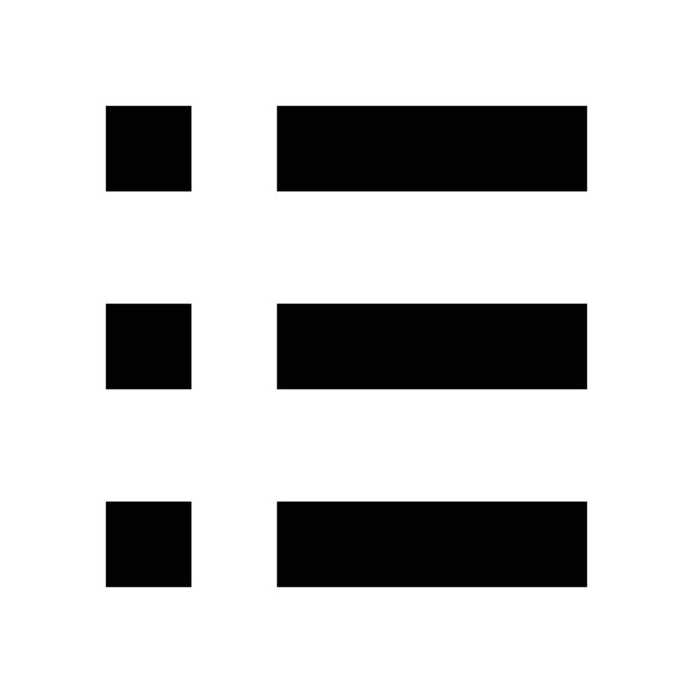 menu bars icon silhouette vector