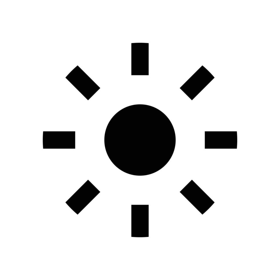 brightness icon silhouette vector