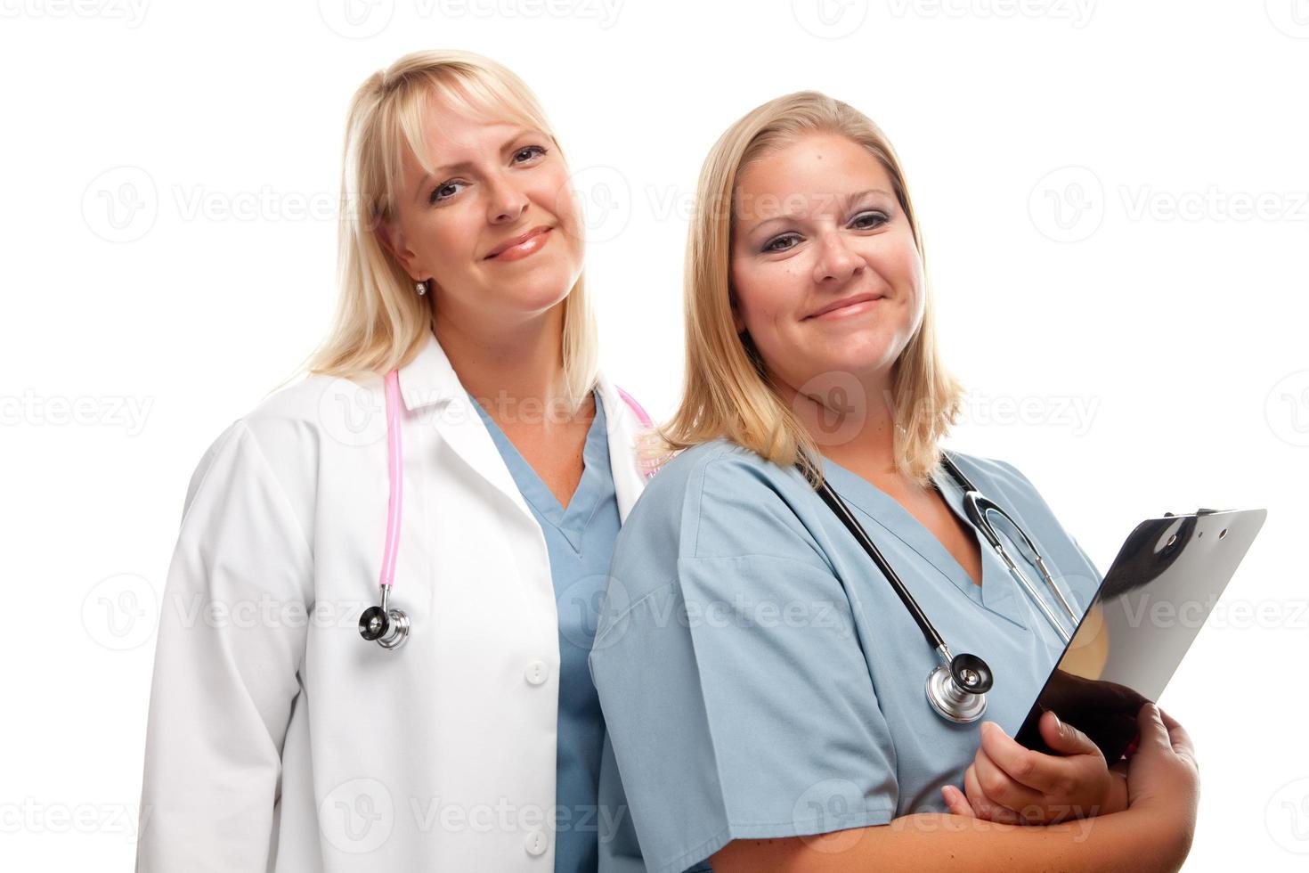 Two Friendly Doctors or Nurses photo