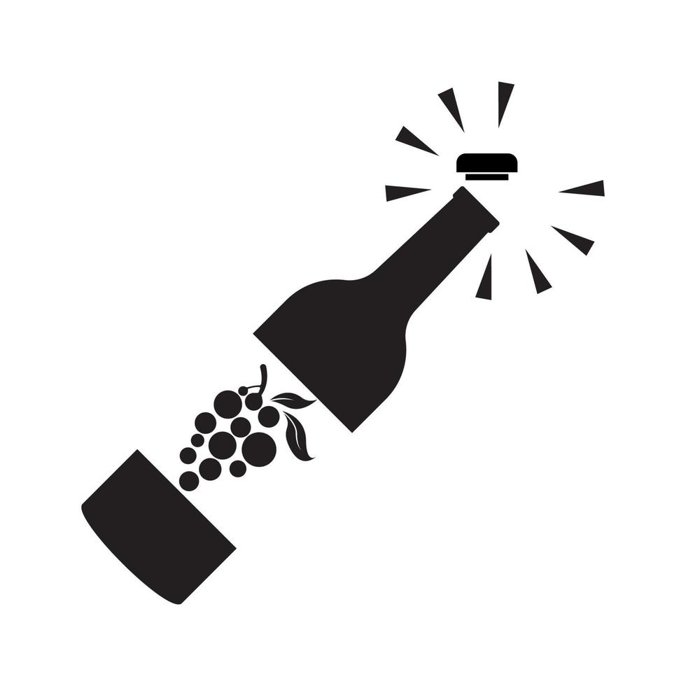 Champagne bottle icon vector