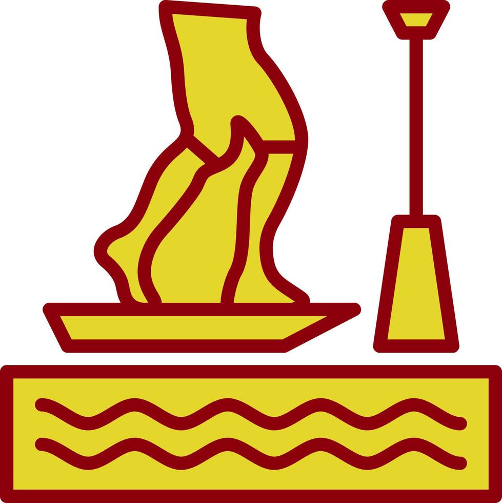Standup Paddleboarding Vector Icon Design