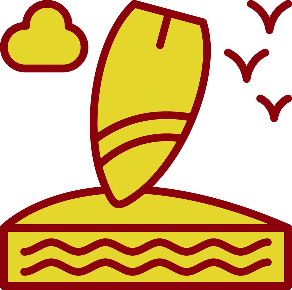 Surfboard Vector Icon Design