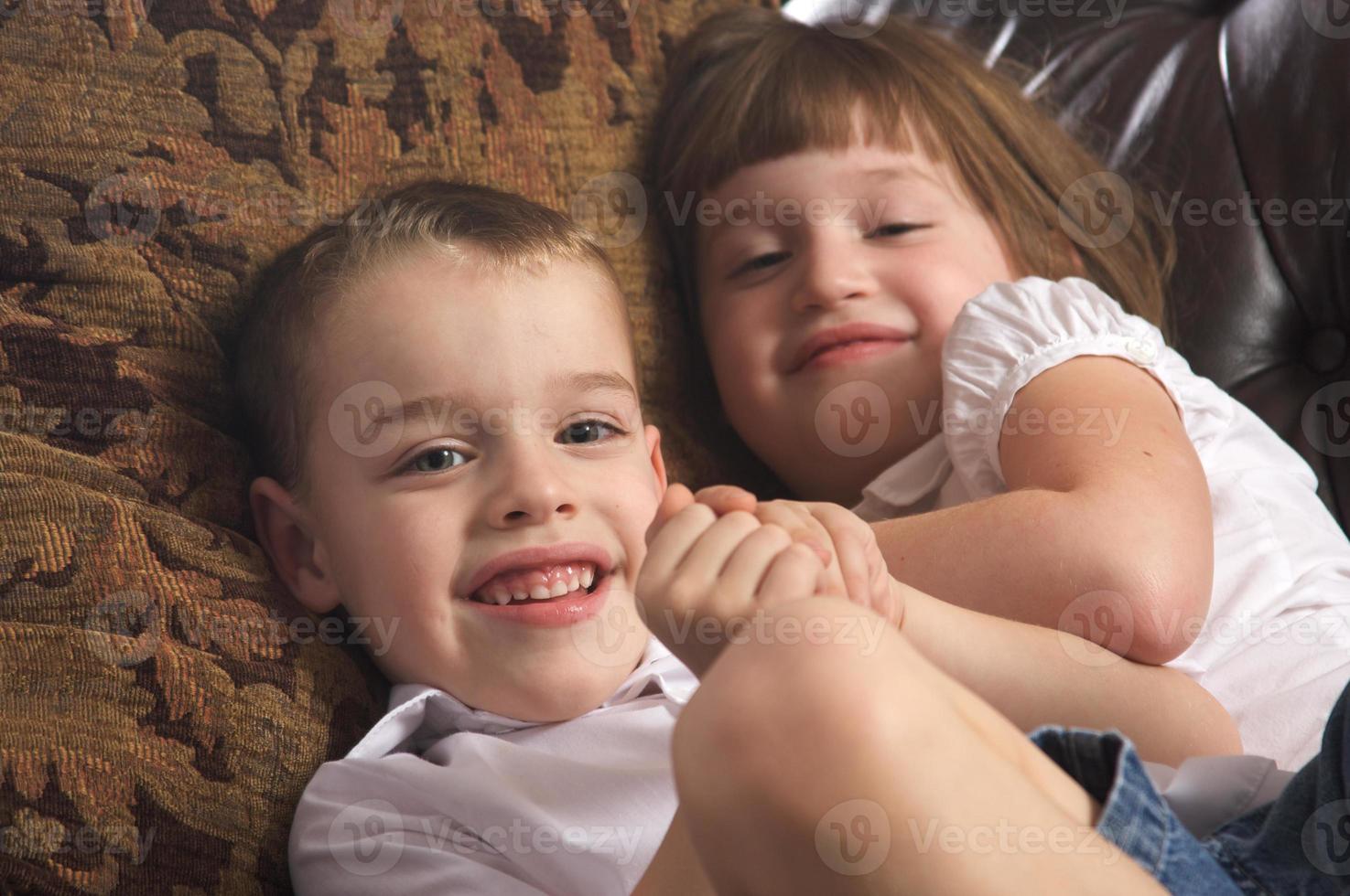 Brother and Sister Having Fun photo