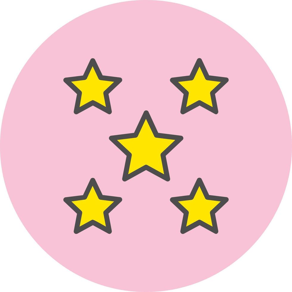 Icono de vector de 5 estrellas