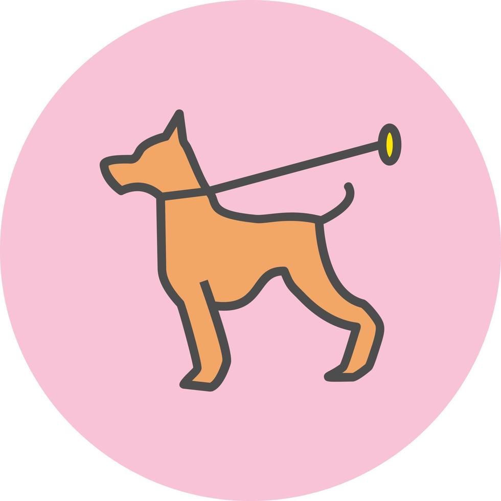 Dog Walking Vector Icon