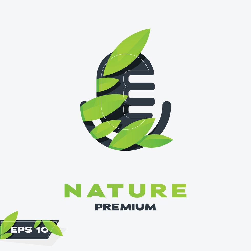 logotipo de hojas de naturaleza de difusión vector