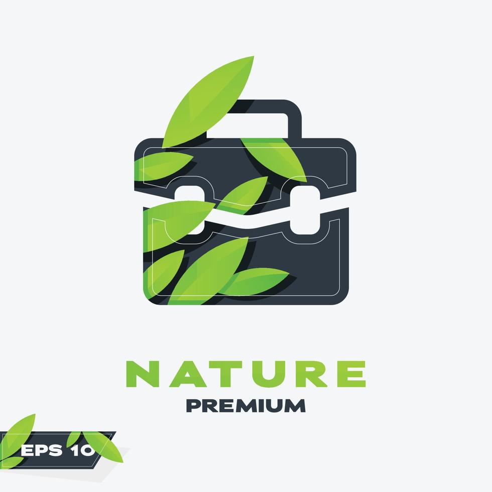 Worker Nature Leaves Logo vector