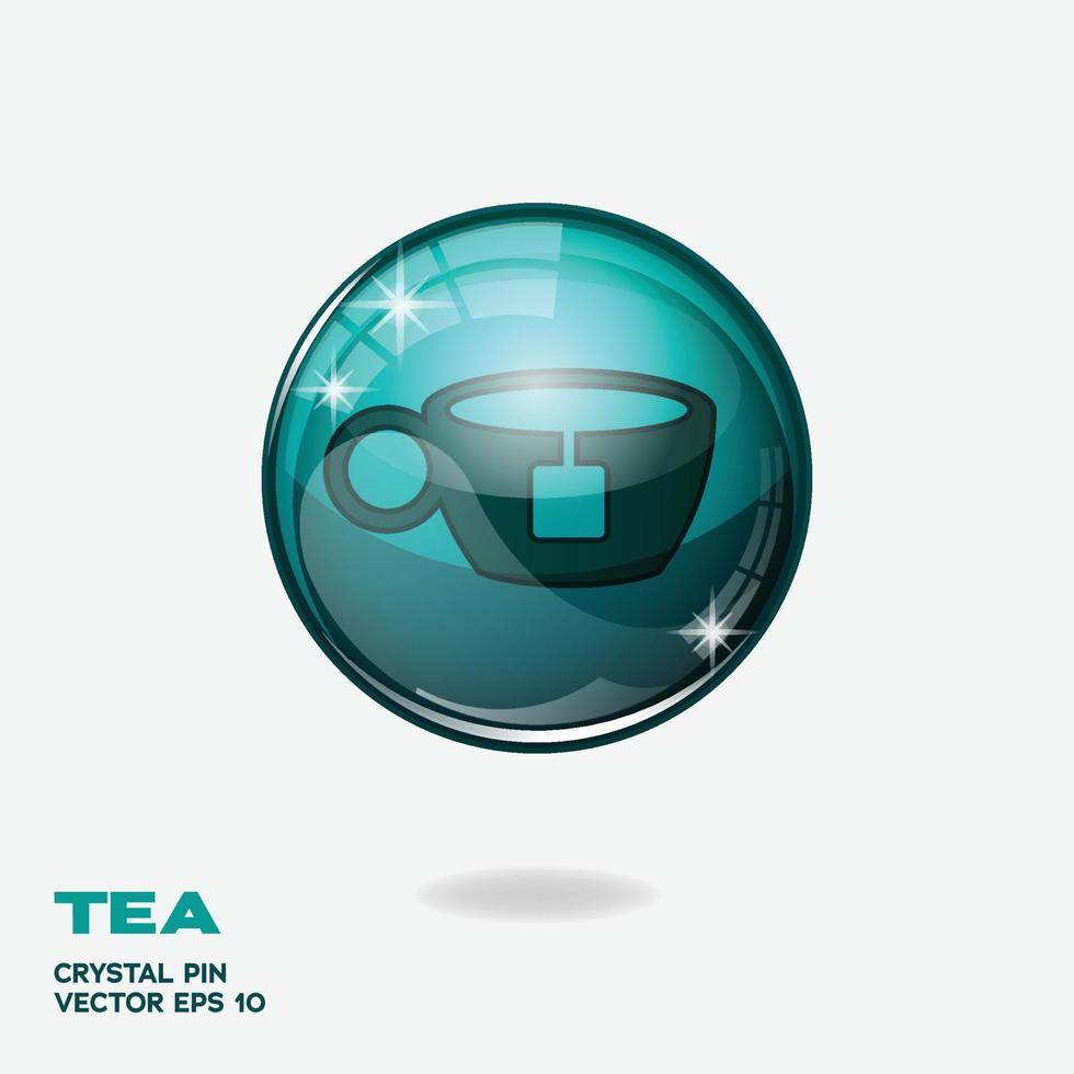 Tea 3D Buttons vector