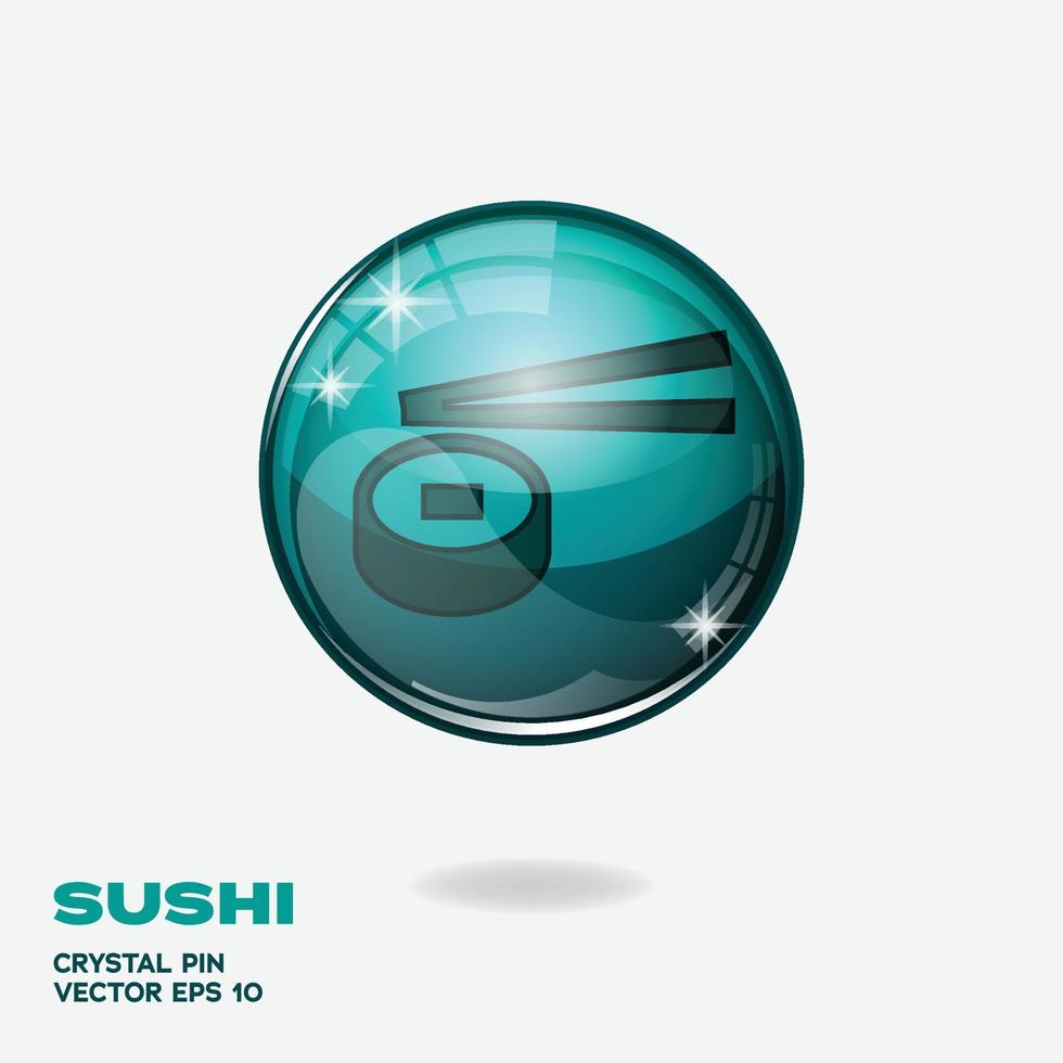 botones 3d de sushi vector