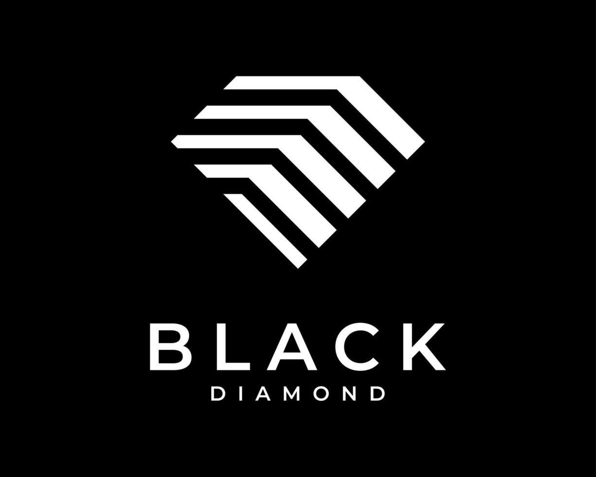 Diamond Gem Gemstone Jewelry Brilliant Gems Abstract Line Geometric Futuristic Vector Logo Design