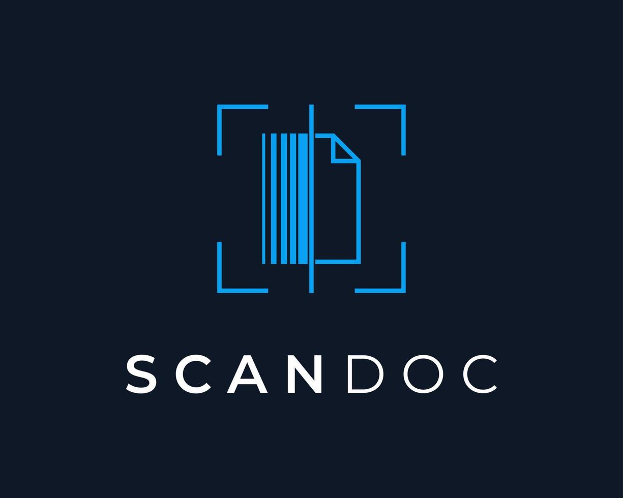 Scan Document Scanner File Scanning Paperwork Identification Form Digital Modern Vector Logo Design