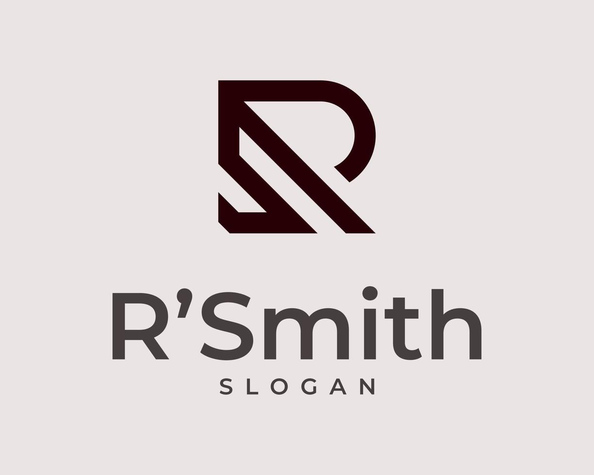 Letter RS SR Monogram Modern Contemporary Simple Minimalist Geometric Unique Icon Vector Logo Design