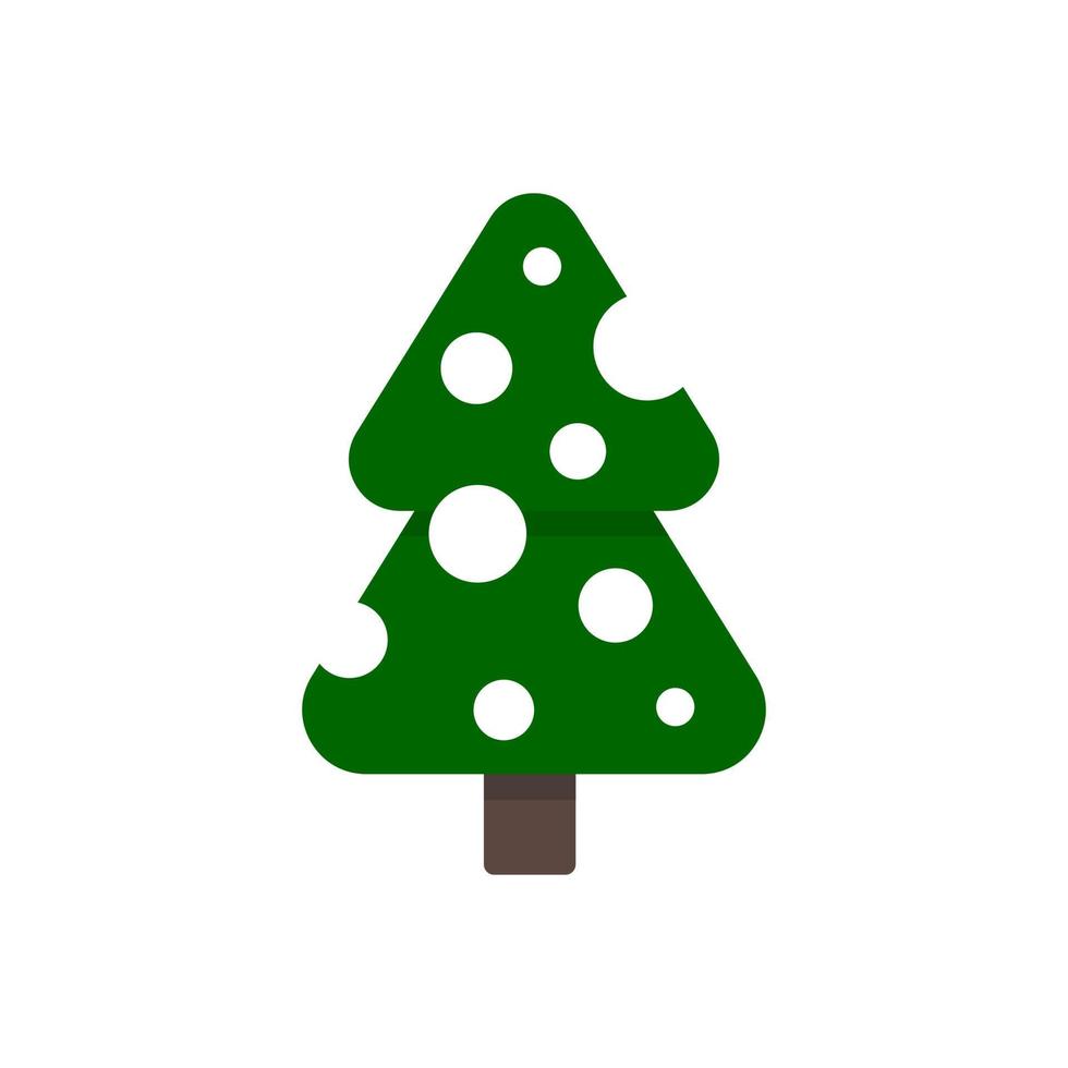árbol de navidad y decoración. ilustración vectorial vector