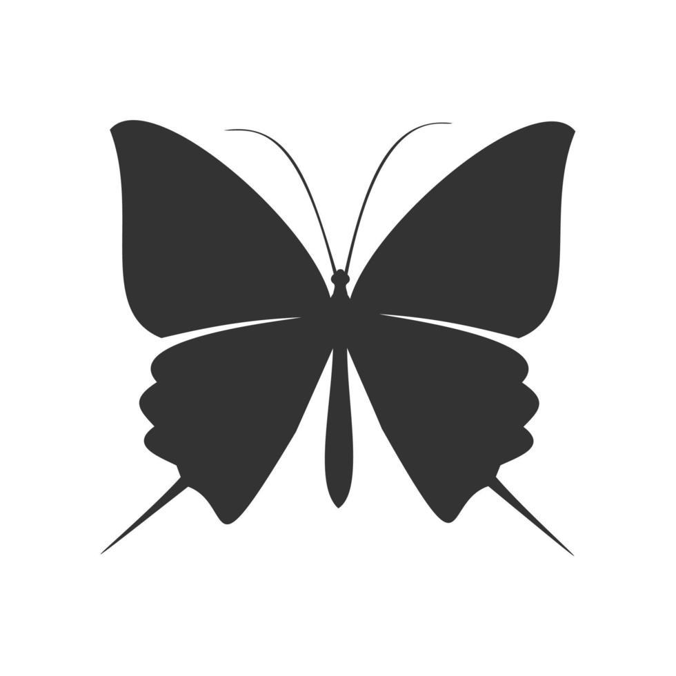 mariposa negra abstracta. ilustración vectorial vector