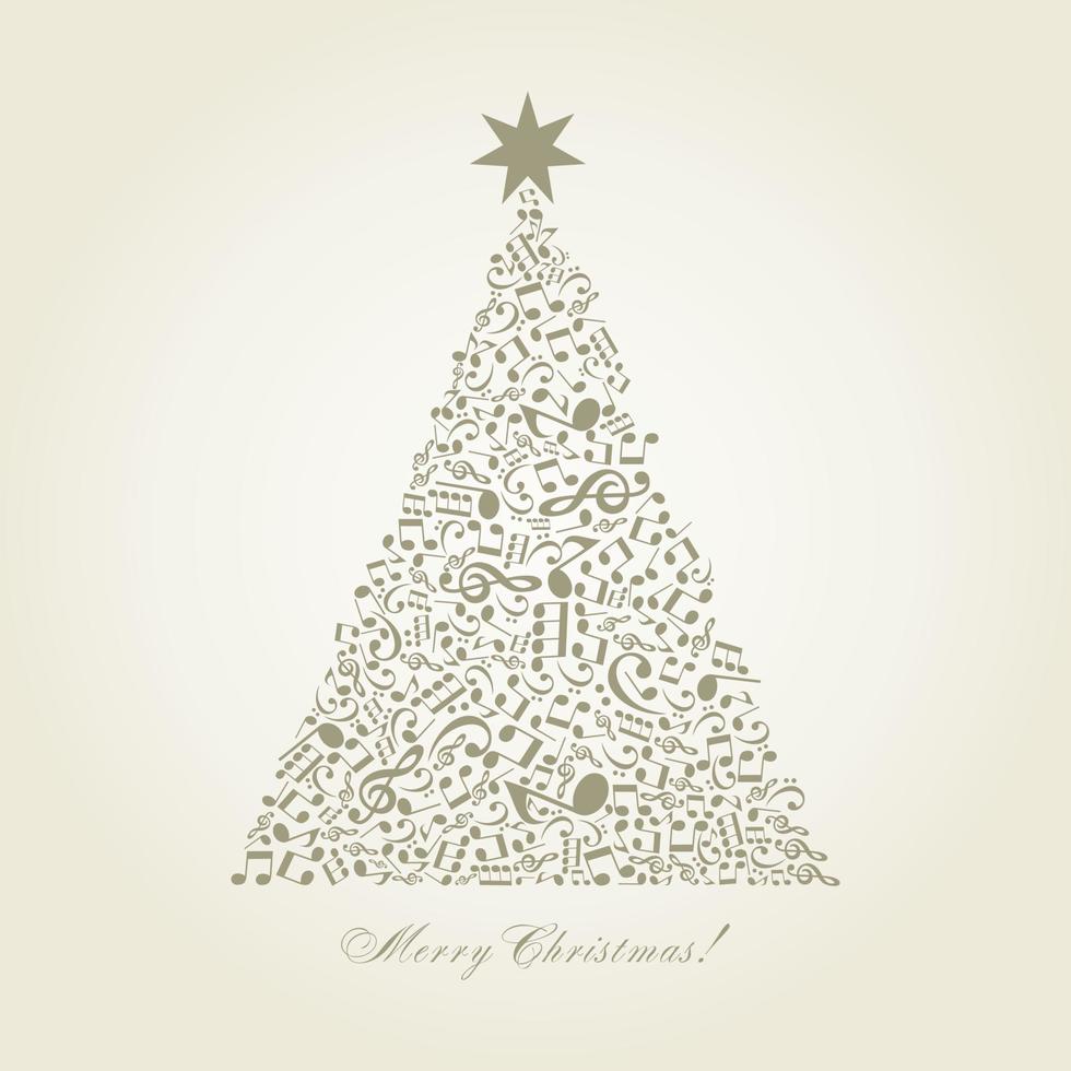 Musical Christmas tree vector