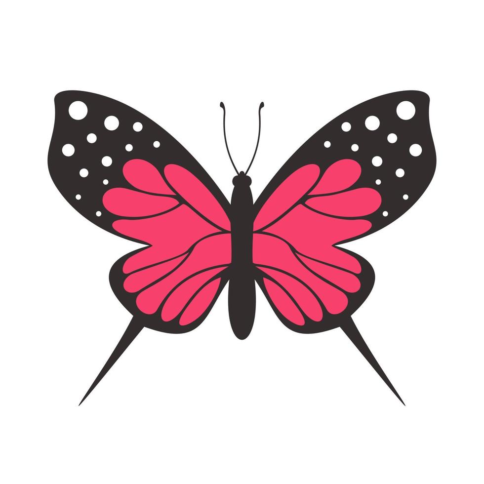 Butterfly in flat style. Vector illustration