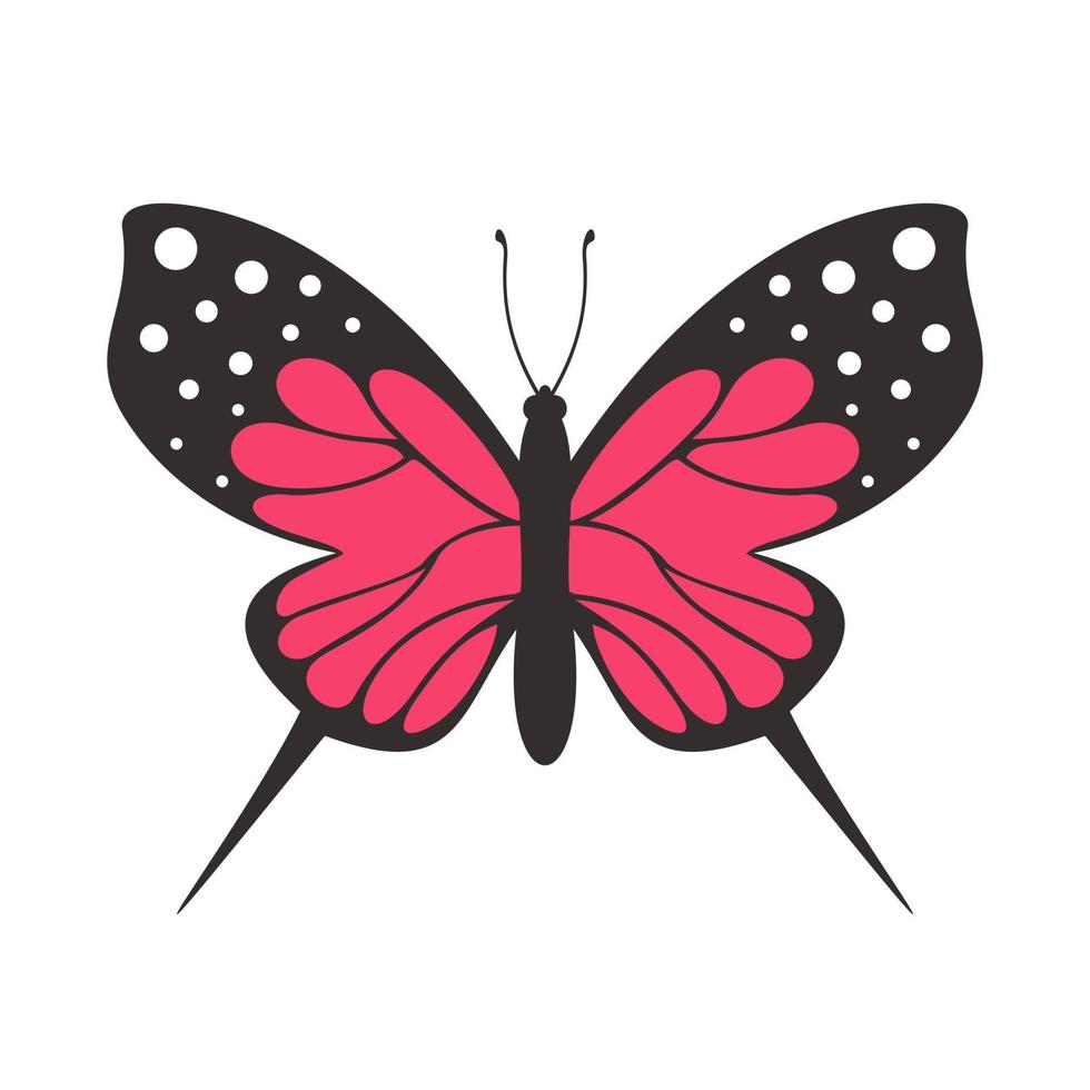 Butterfly in flat style. Vector illustration