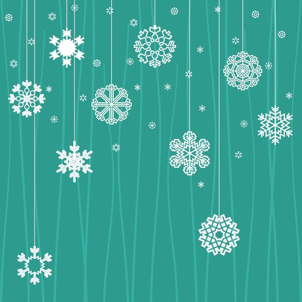 fondo de copo de nieve de año nuevo vector