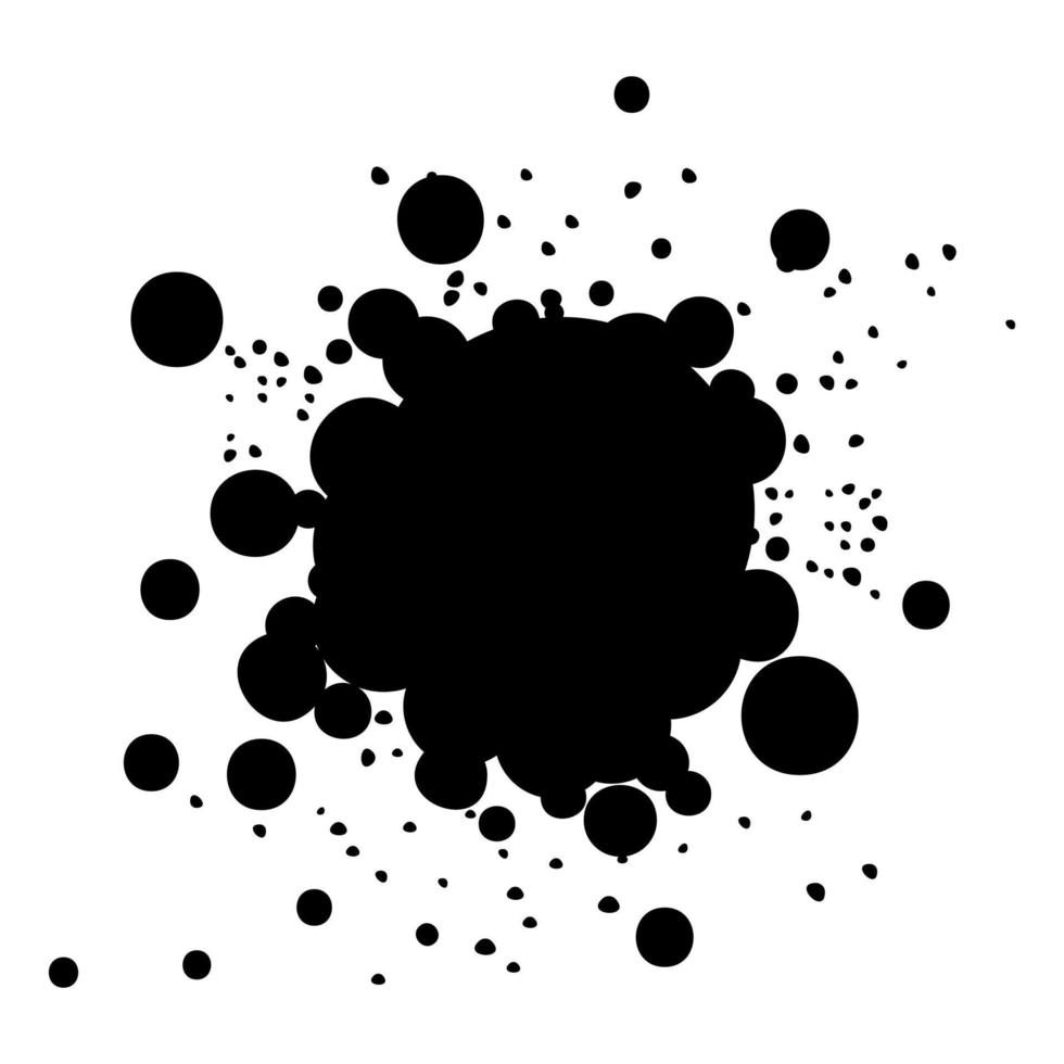 Abstract black blots. A vector illustration