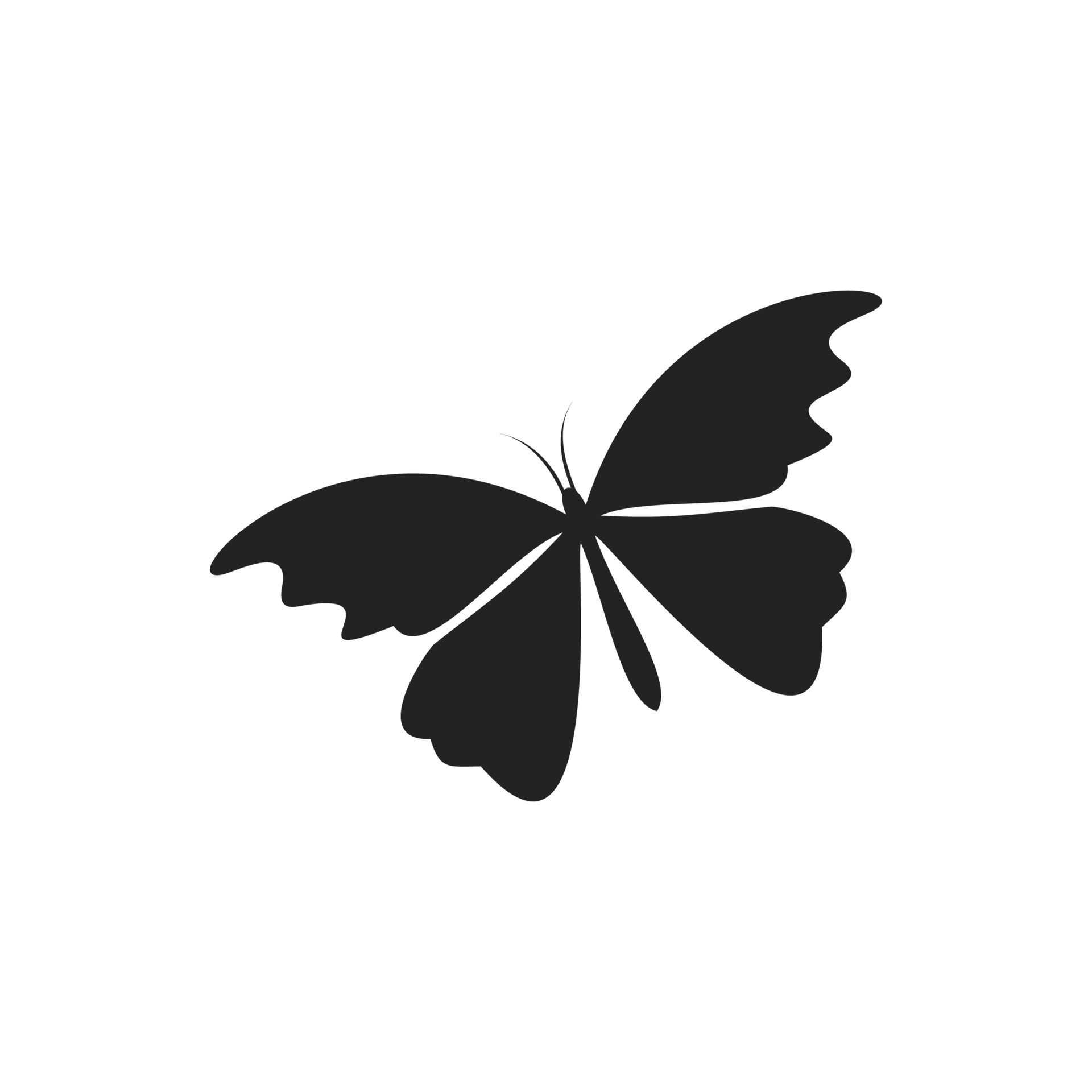 Abstract black butterfly. Vector illustration 16452555 Vector Art at