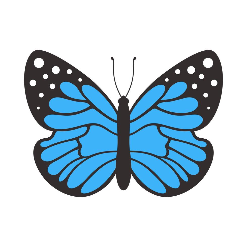 Butterfly in flat style. Vector illustration