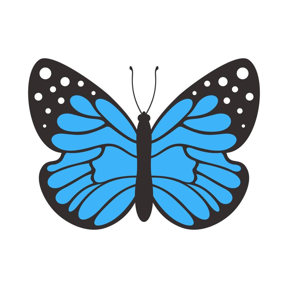 Butterfly in flat style. Vector illustration