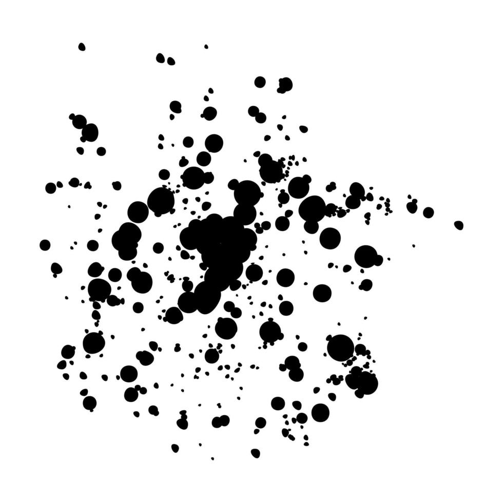 Abstract black blots. A vector illustration