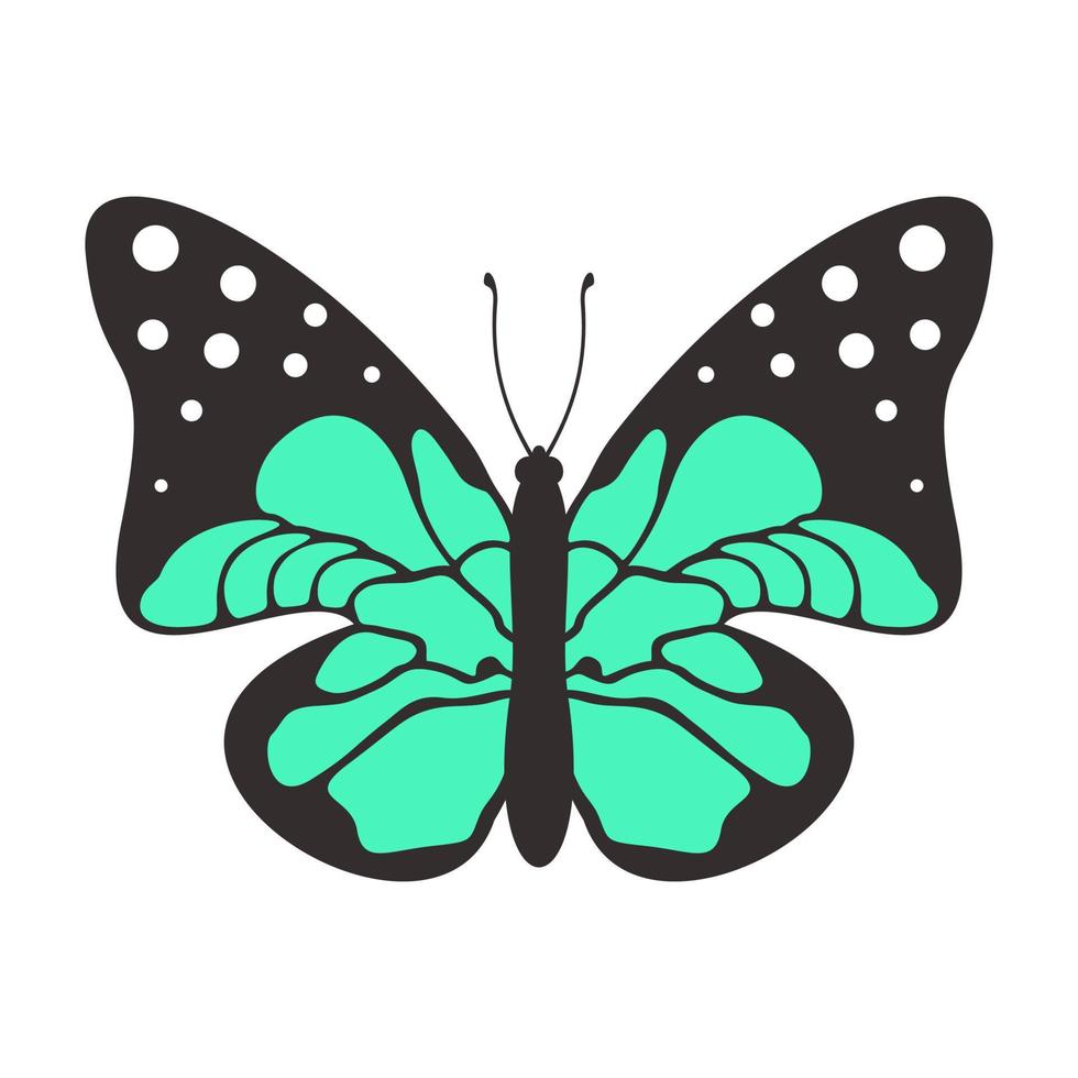 Butterfly in flat style. Vector illustration