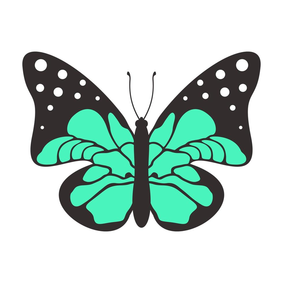 Butterfly in flat style. Vector illustration