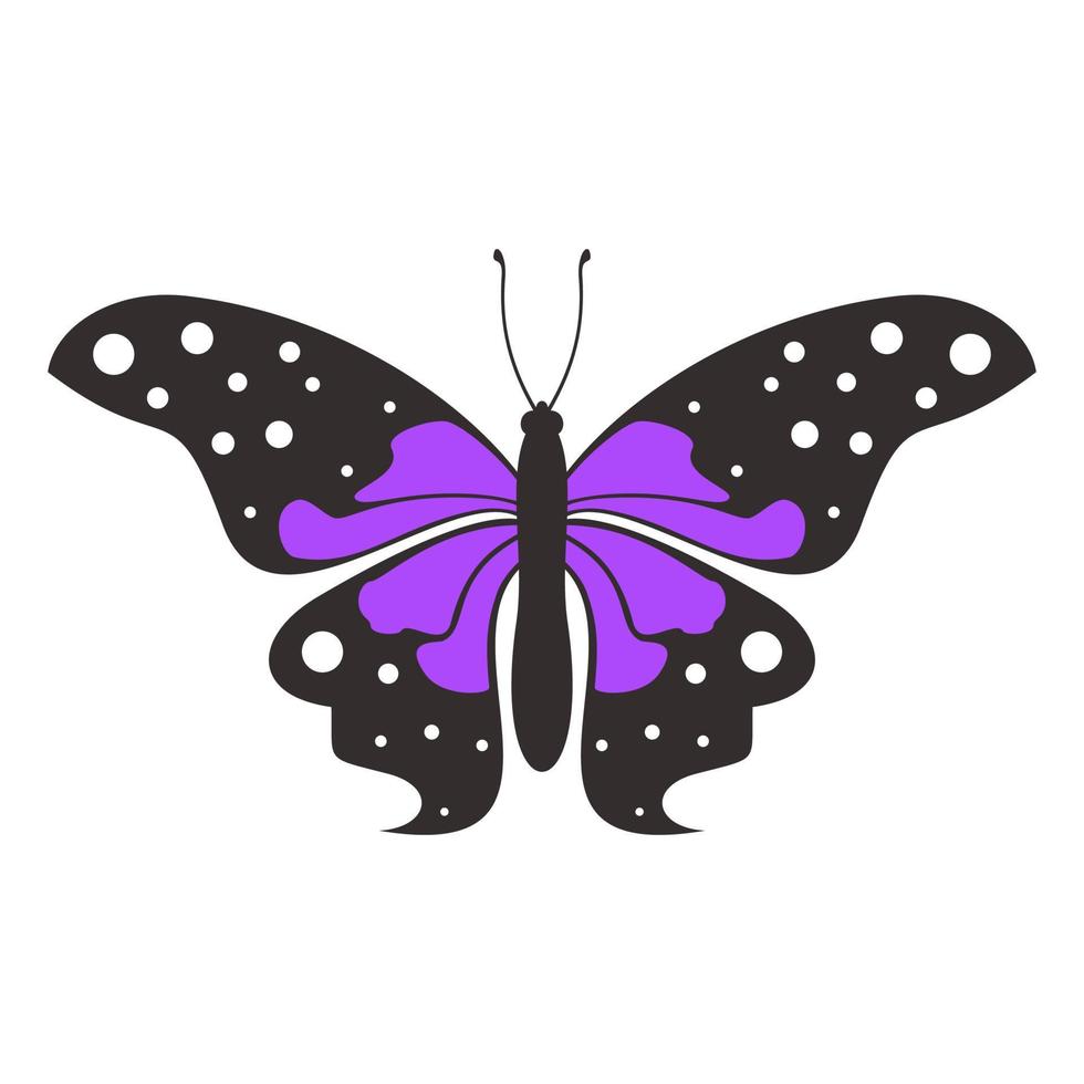 Butterfly in flat style. Vector illustration