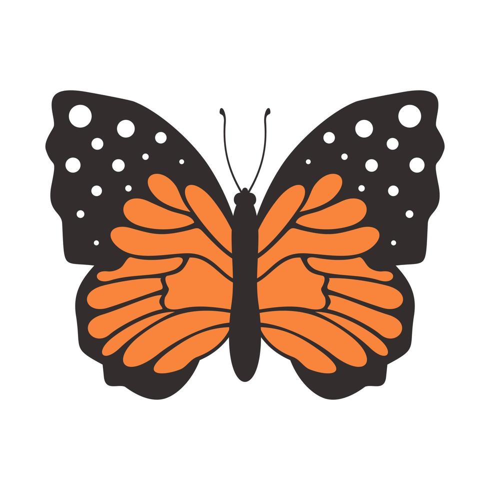 Butterfly in flat style. Vector illustration