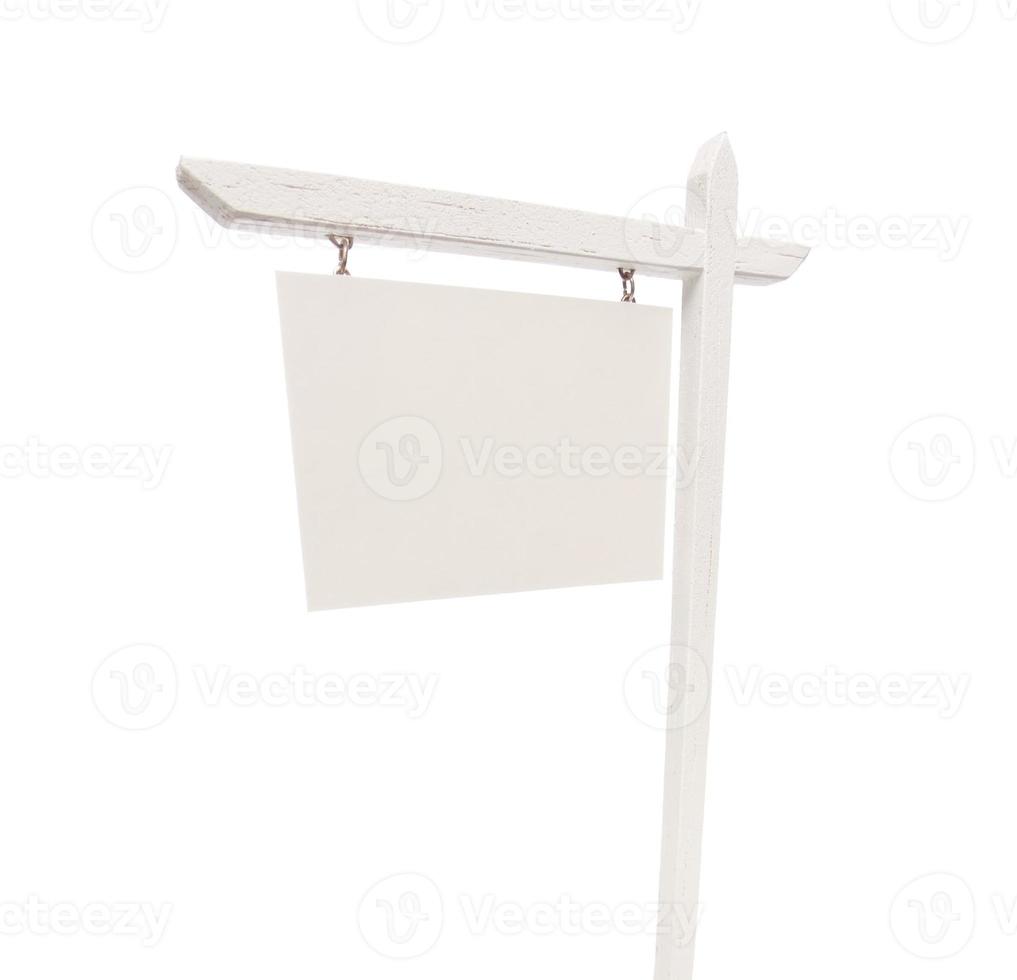 Blank Real Estate Sign on White photo