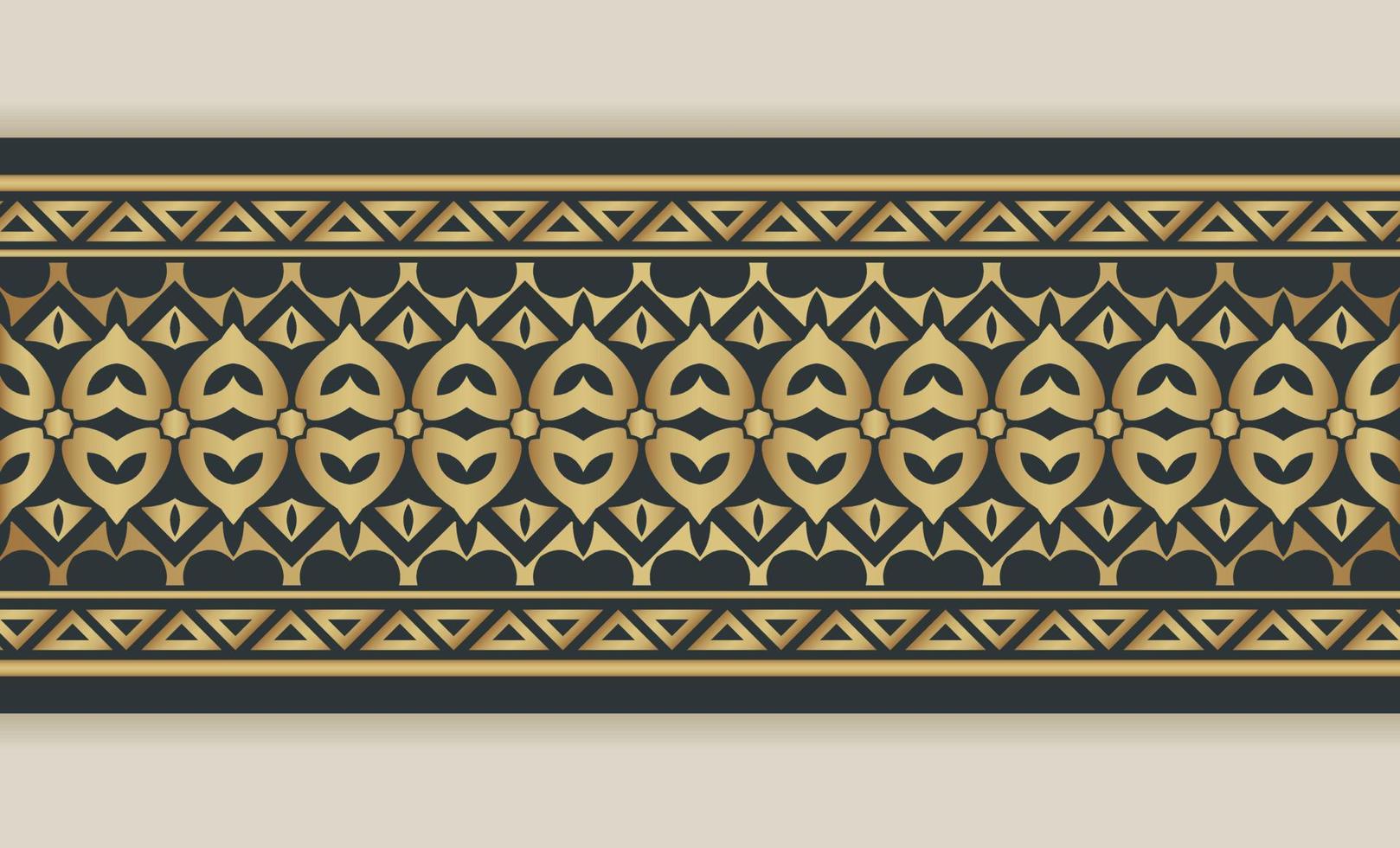 Elegant golden ornamental border template vector