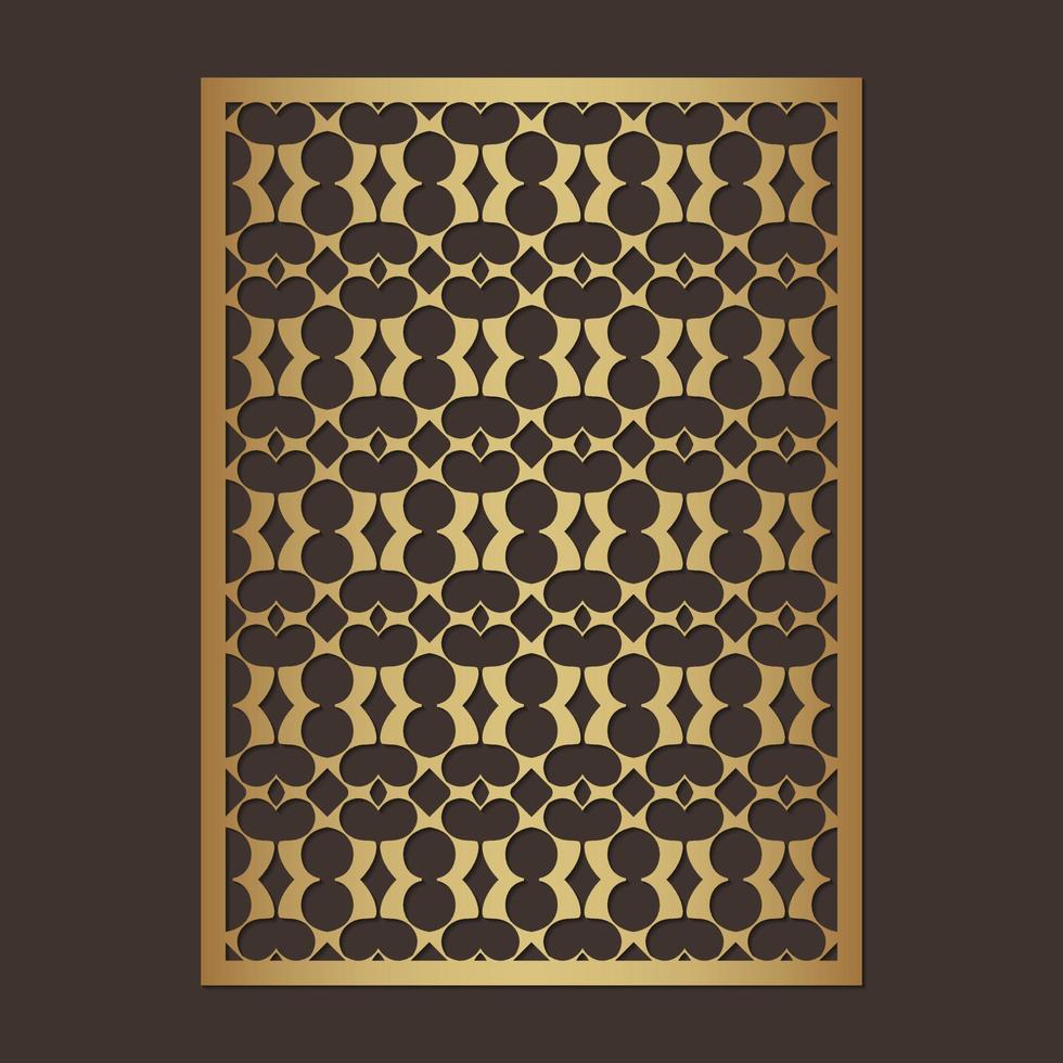seamless die cut decorative pattern template vector