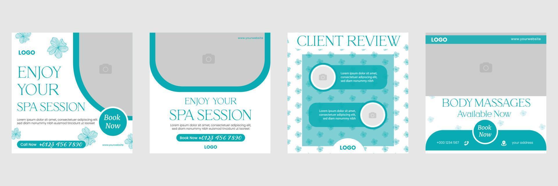 Instagram post template design for beauty spa cosmetics or new products. free vector  square post design