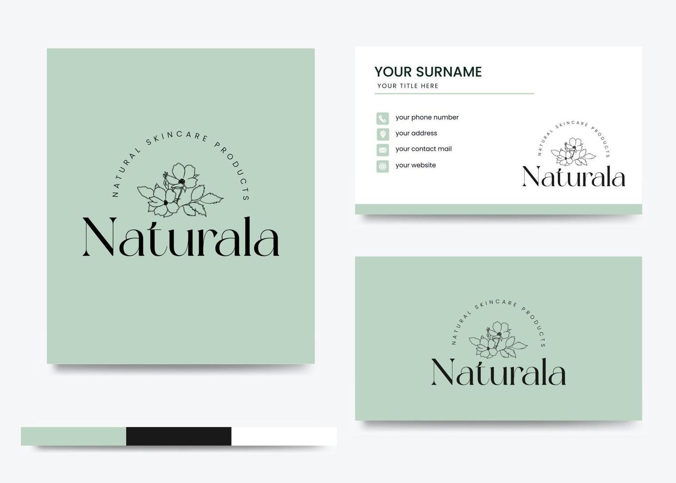 floral botanical emblem logo design template. free vector illustration