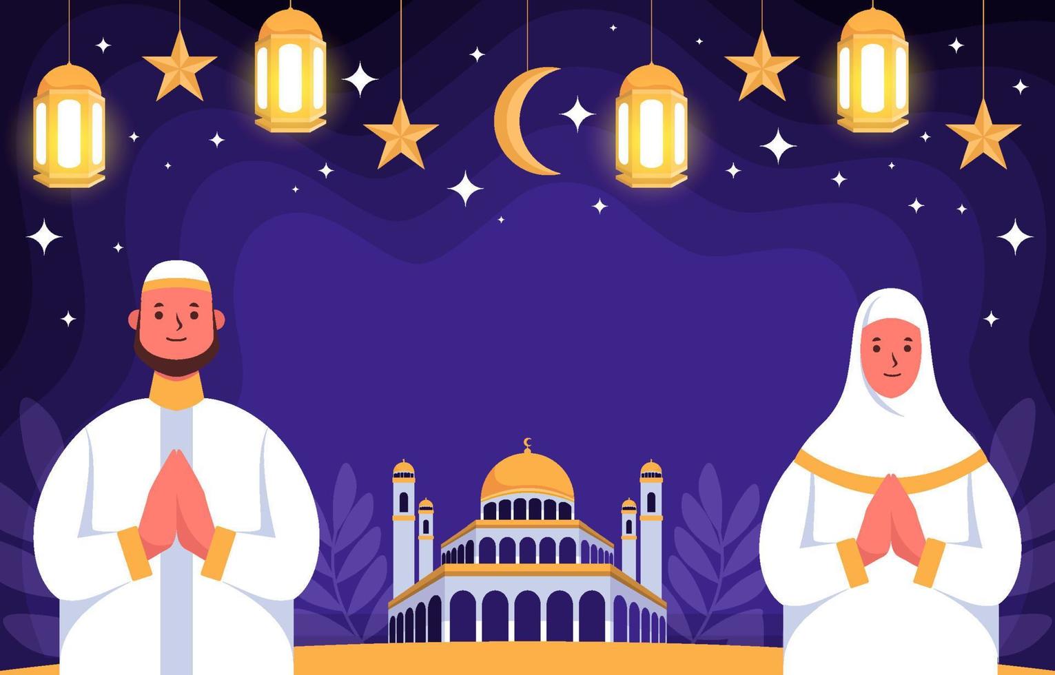 Islamic Isra Miraj Background vector
