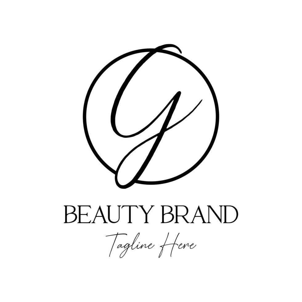 g letra inicial y plantilla de logotipo de estilo de firma vector libre moda, joyería, boutique e identidad de marca comercial