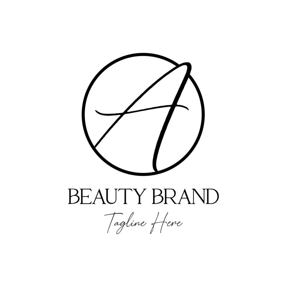 una plantilla de logotipo de estilo de firma y escritura a mano inicial vector libre moda, joyería, boutique e identidad de marca comercial