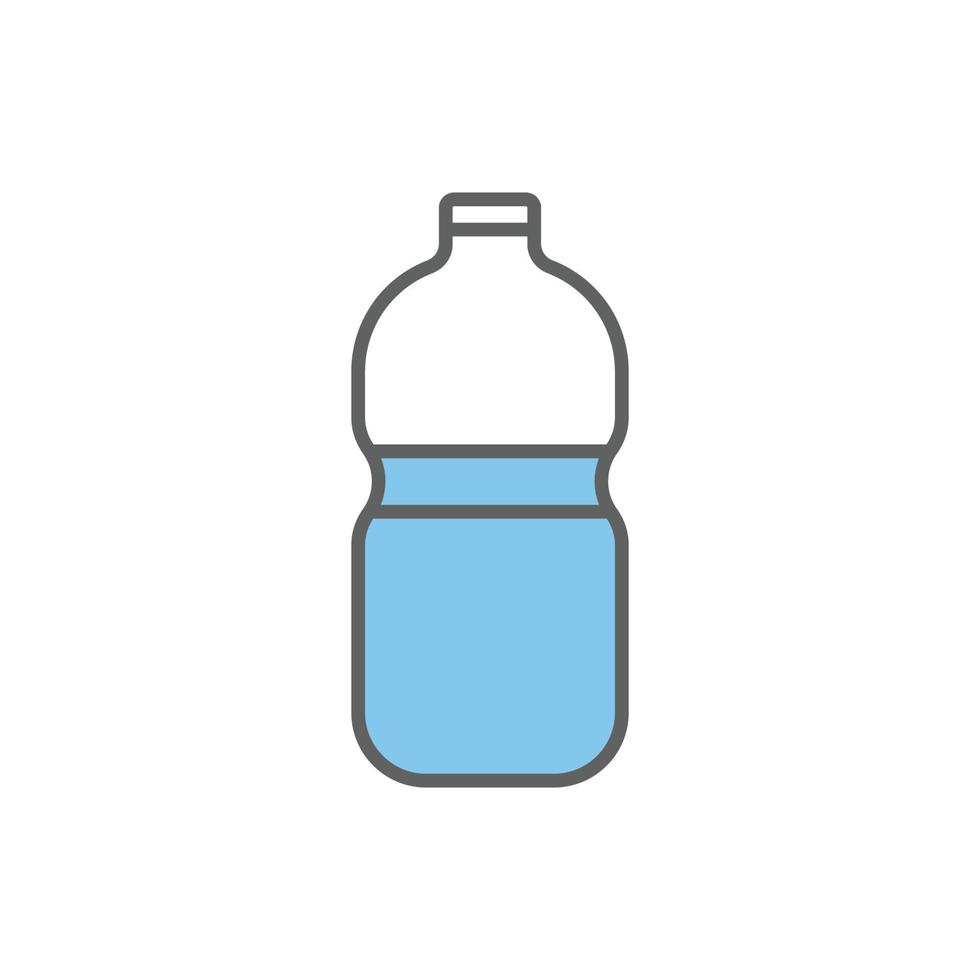 Mineral bottles icon illustration. Two tone icon style. icon related to fitness. Simple vector design editable