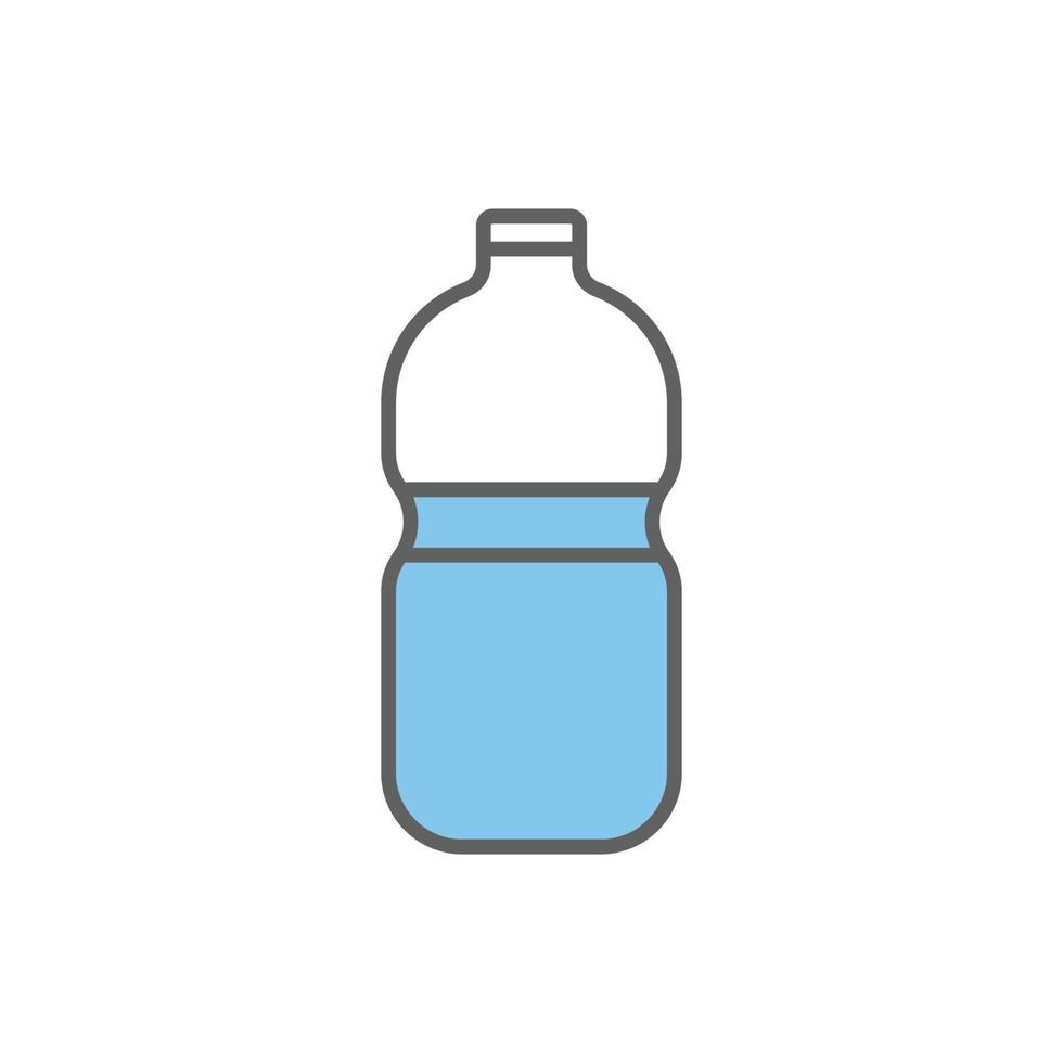 Ilustración de icono de botellas minerales. estilo de icono de dos tonos. icono relacionado con la aptitud. diseño vectorial simple editable vector