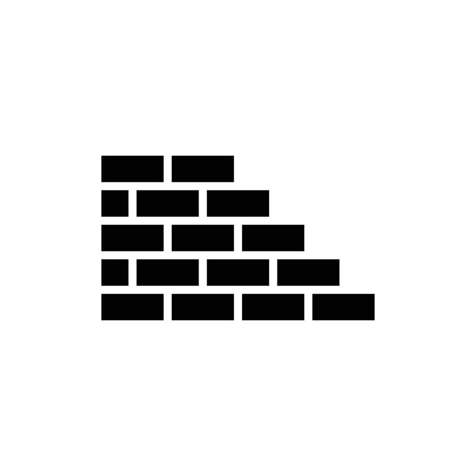 brick works icon illustration. glyph icon style. icon related to construction. Simple vector design editable