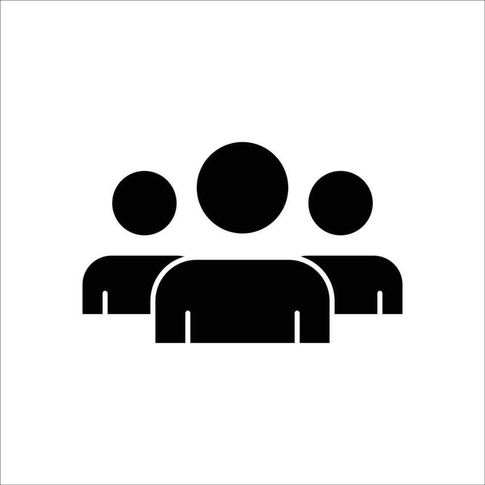 People icon illustration. glyph icon style. suitable for apps, websites, mobile apps. icon related to group. Simple vector design editable