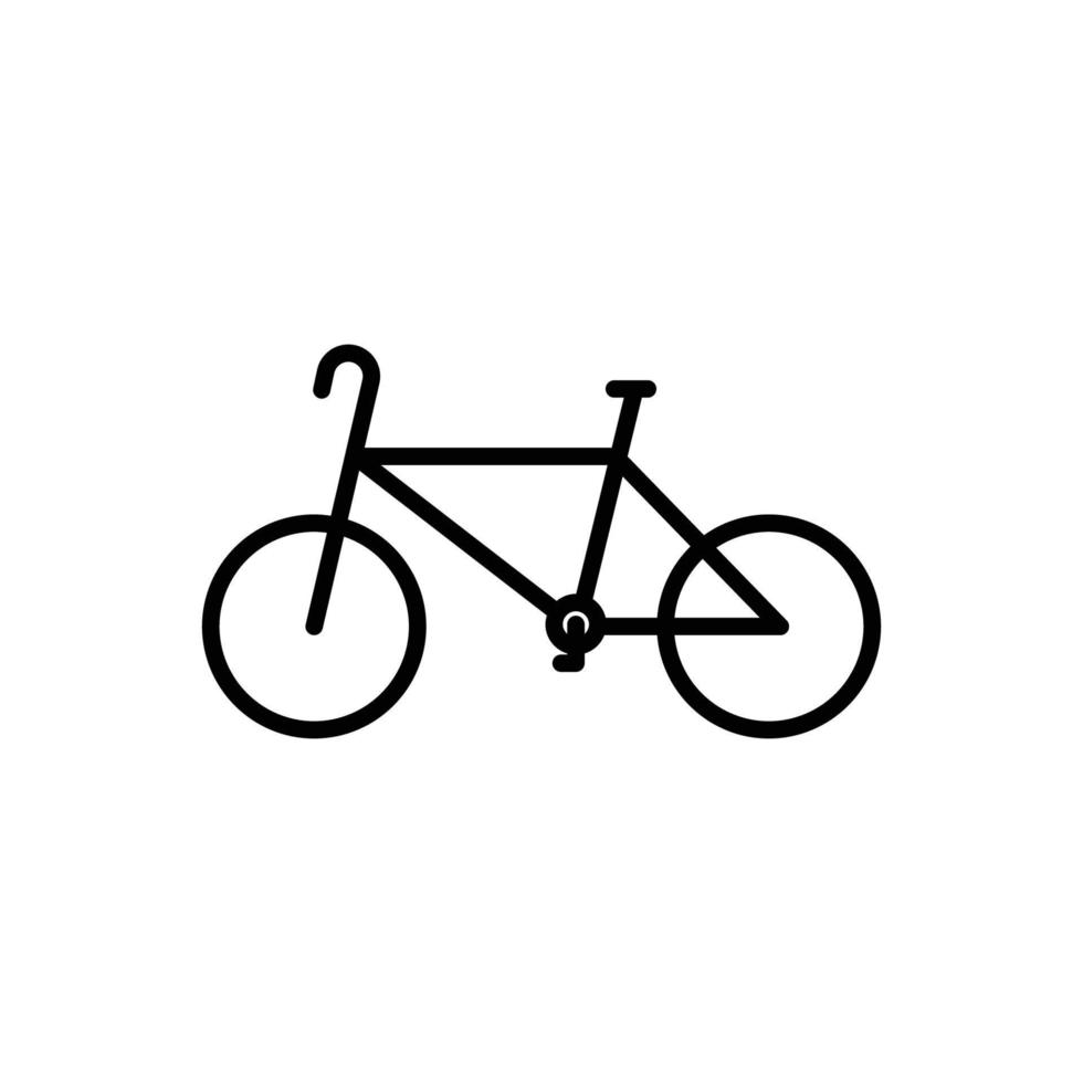 ilustración de icono de bicicleta. estilo de icono de línea. ícono relacionado con el fitness, el deporte. diseño vectorial simple editable vector