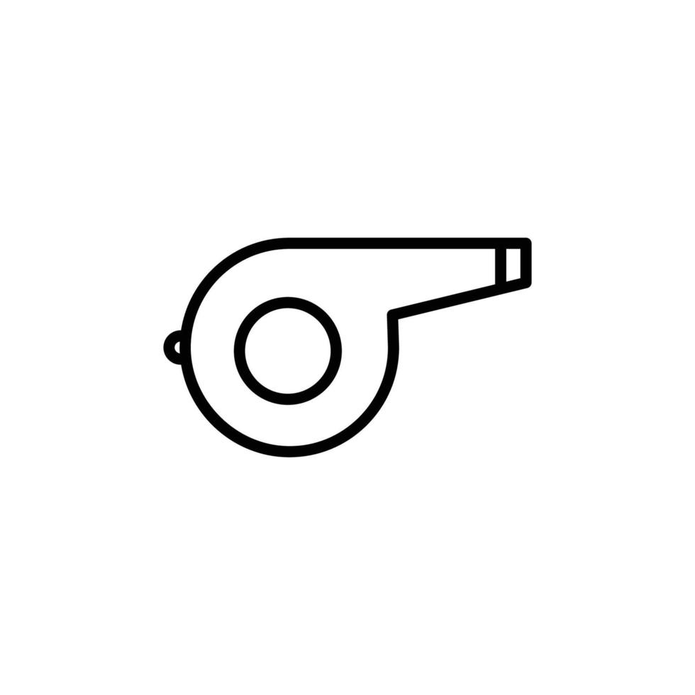 ilustración del icono de silbato. estilo de icono de línea. ícono relacionado con el fitness, el deporte. diseño vectorial simple editable vector