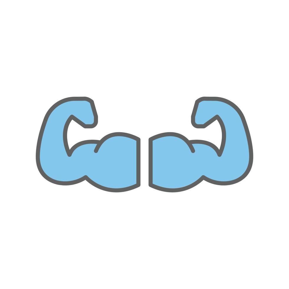 Biceps icon illustration. Two tone icon style. icon related to fitness, sport. Simple vector design editable