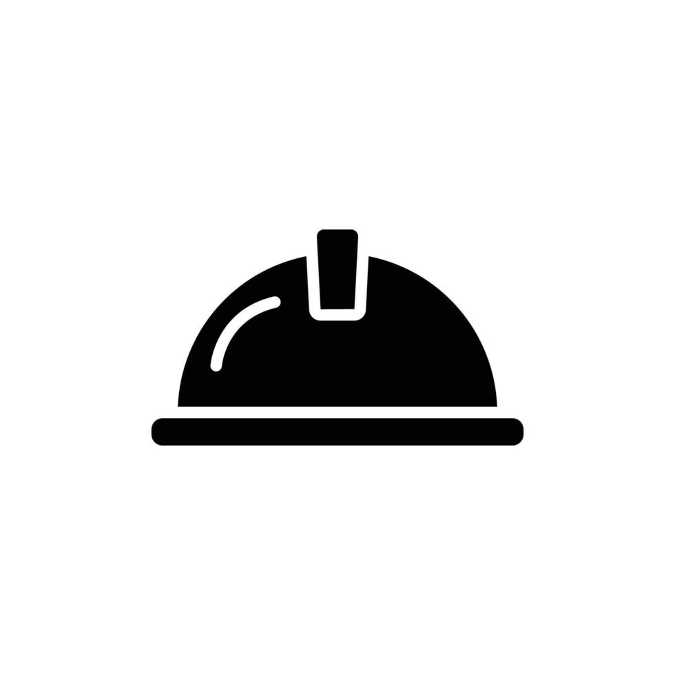 Helmet icon illustration. glyph icon style. icon related to  construction. Simple vector design editable