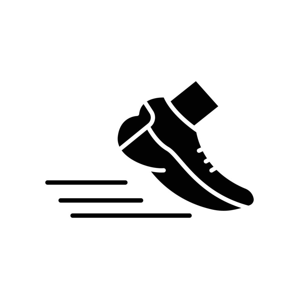 ilustración del icono en ejecución. estilo de icono de glifo. ícono relacionado con el fitness, el deporte. diseño vectorial simple editable vector