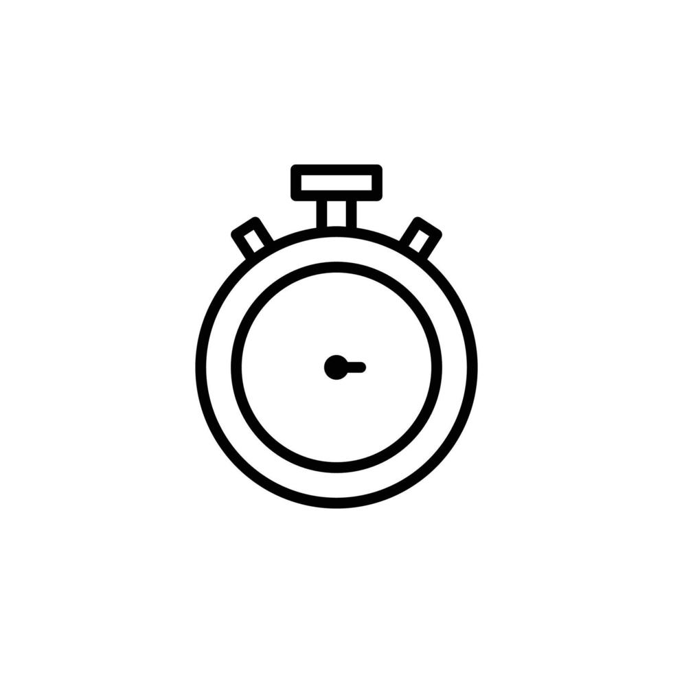 Stopwatch icon illustration. Line icon style. icon related to time. Simple vector design editable