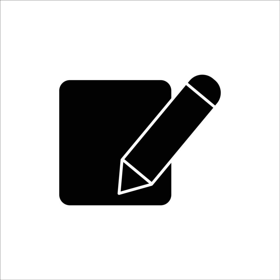 Pencil icon illustration. glyph icon style. suitable for apps, websites, mobile apps. icon related to write. Simple vector design editable